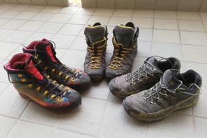 hiking and trekking boots