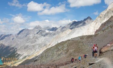 Zebrù pass in Stelvio National Park italy