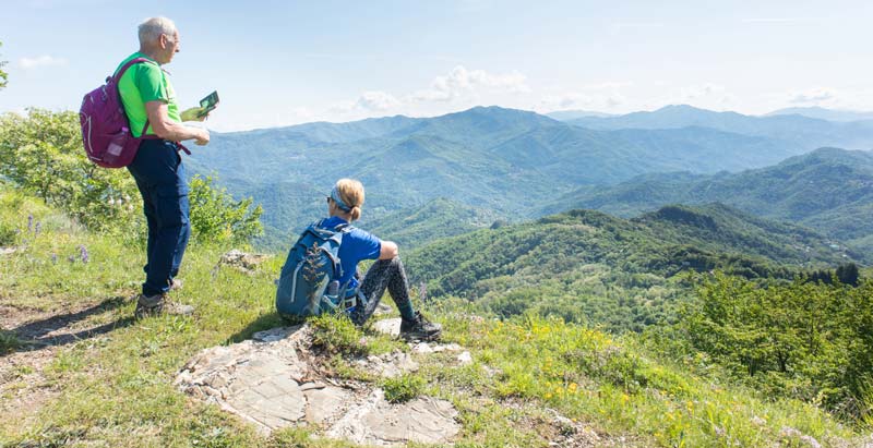 salt route view close to Uscio in the wilderness