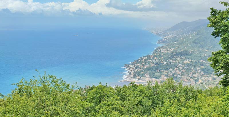 View over Camogli alonge the Salt Route