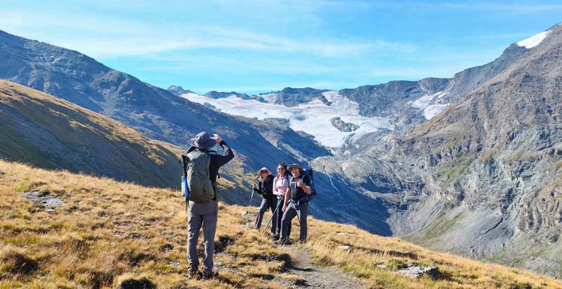 backpacking trekking in Aosta Valgrisenche